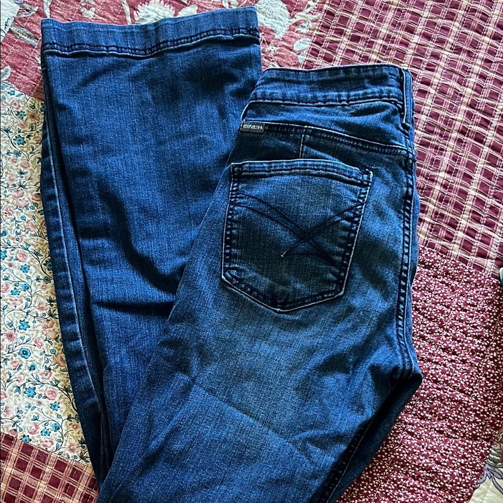 Dark Wash Cinch Women Trousers